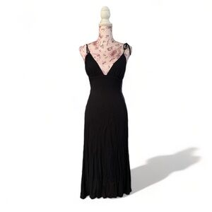 Reformation Black Tie Shoulder Sexy Dress